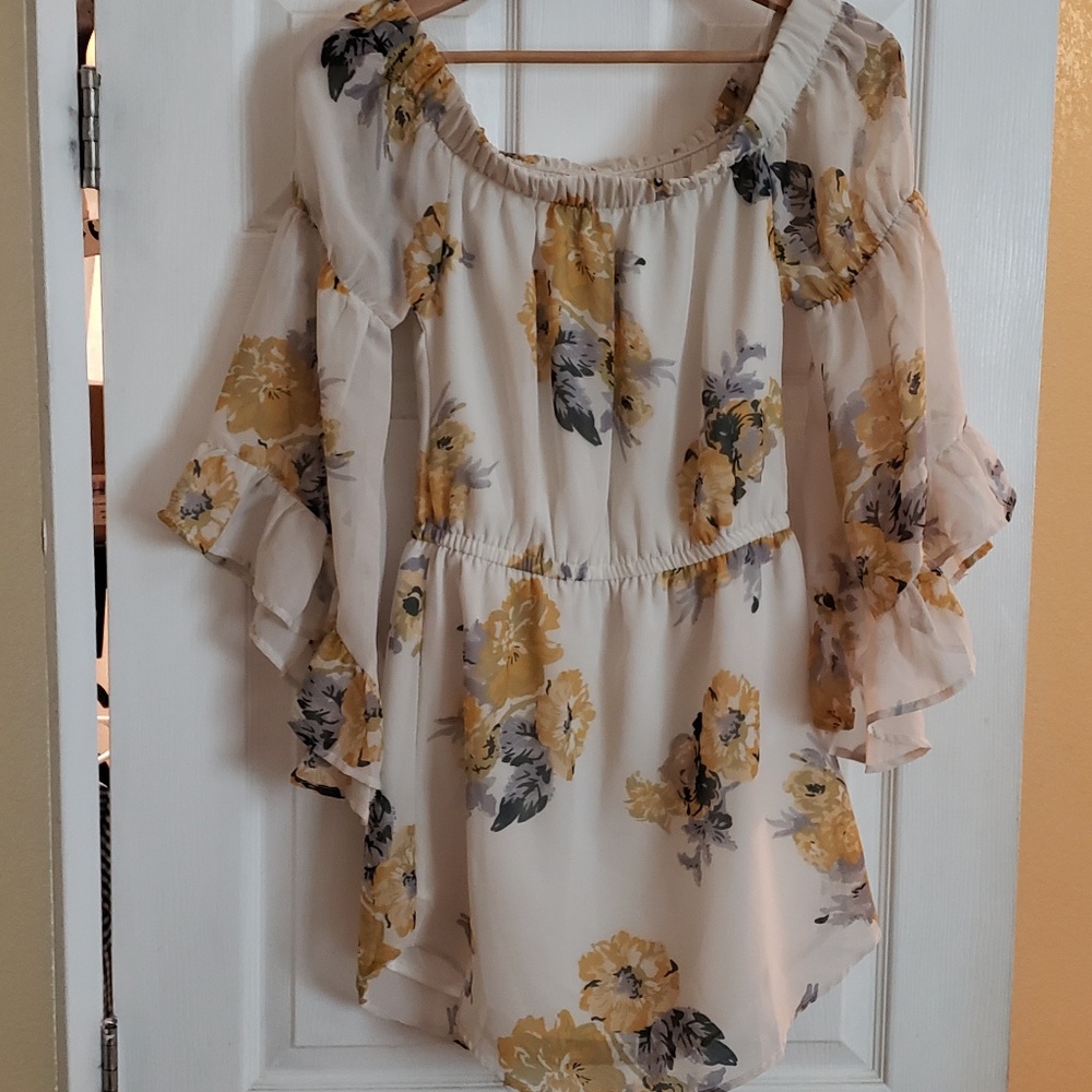 Hint of Blush floral dress